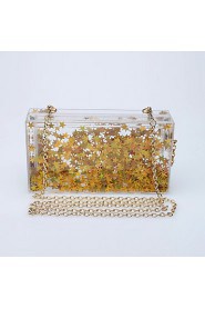 Women's Handmade Acrylic color Stars Evening Bag