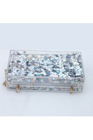 Women's Handmade Acrylic color Stars Evening Bag