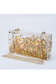 Women's Handmade Acrylic color Stars Evening Bag