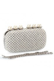 Women Formal / Event/Party / Wedding / Office & Career / Shopping PU Evening Bag Silver