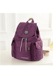 Women Nylon Bucket Backpack Purple / Blue / Green / Red / Black