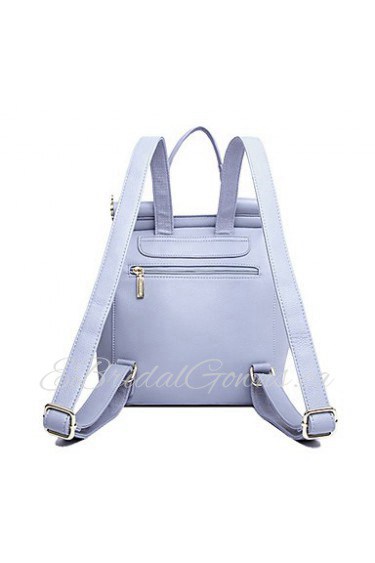 Women's PU Backpack/Tote Bag/Leisure bag/Travel Bag Light Blue