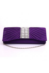 Women Formal / Event/Party / Wedding Satin Evening Bag White / Purple / Gold / Silver / Black