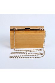 Women's Handmade Pure Wooden Evening Bag