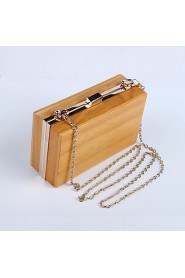 Women's Handmade Pure Wooden Evening Bag