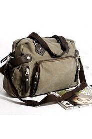 Men's Canvas Messenger Shoulder Bag Brown/Black