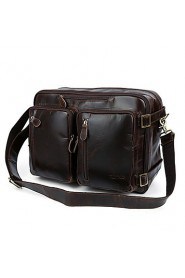 Men Cowhide Sports / Casual / Outdoor / Shopping Shoulder Bag / Tote / Backpack / Travel Bag Brown