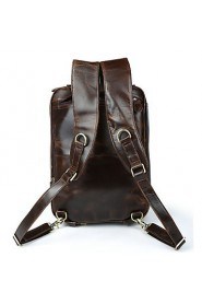 Men Cowhide Sports / Casual / Outdoor / Shopping Shoulder Bag / Tote / Backpack / Travel Bag Brown