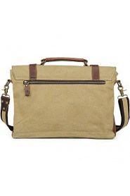 Men Cowhide / Canvas Messenger Shoulder Bag / Tote / Satchel / Laptop Bag / School Bag Green / Brown / Gray / Khaki