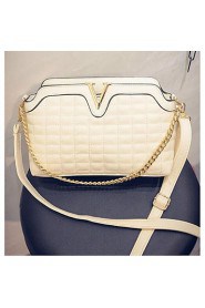 Women PU Baguette Shoulder Bag White / Gold / Silver / Black