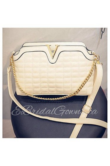 Women PU Baguette Shoulder Bag White / Gold / Silver / Black