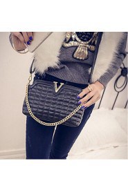 Women PU Baguette Shoulder Bag White / Gold / Silver / Black