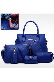 Women PU Barrel Shoulder Bag / Tote / Satchel / Clutch White / Blue / Gold / Black