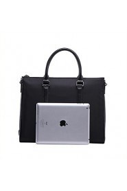 Men Briefcase High end Soft Genuine Leather with Oxford Cloth Men Business Handbag Vintage Shoulder Bags