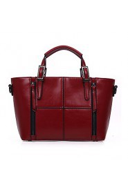 Women Casual / Office & Career / Shopping PU Tote Blue / Brown / Red / Black