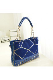 Women Casual / Office & Career / Shopping PU Tote Blue / Red / Black