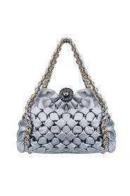 Women Formal / Sports / Casual / Outdoor / Office & Career / Shopping PU Tote Silver / Almond