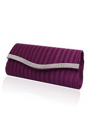 Women Formal / Event/Party / Wedding Satin Clutch White / Purple / Gold / Red / Black / Almond