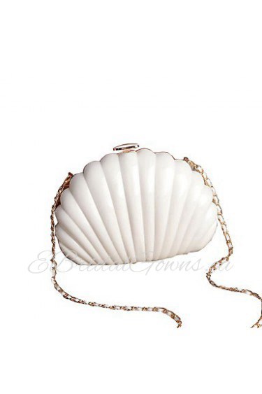 Women Other Leather Type Sling Bag Shoulder Bag / Evening Bag White / Gold / Black