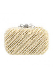 Women Imitation Pearl Shoulder Bag / Clutch / Evening Bag / Wristlet White / Black / Champagne