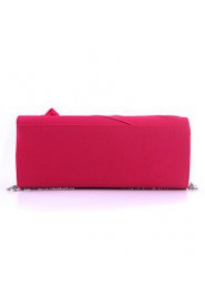 Women Satin Flap Clutch / Evening Bag White / Pink / Blue / Green / Black