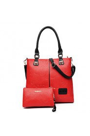 Women Casual / Office & Career / Shopping PU Tote White / Blue / Red / Black