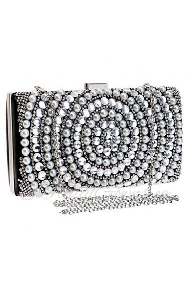 Women Acrylic Jewels Pearl Diamonds Evening Bag