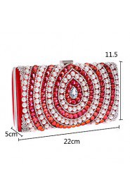 Women Acrylic Jewels Pearl Diamonds Evening Bag