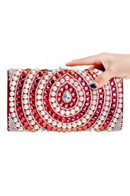 Women Acrylic Jewels Pearl Diamonds Evening Bag