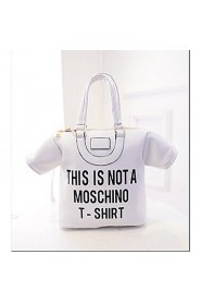 Women PU Hobo Tote White / Black