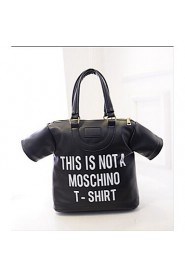 Women PU Hobo Tote White / Black