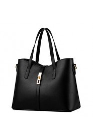 Women's Fashion Casual Vintage Solid PU Leather Messenger Shoulder Bag/Totes