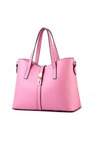 Women's Fashion Casual Vintage Solid PU Leather Messenger Shoulder Bag/Totes