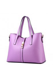 Women's Fashion Casual Vintage Solid PU Leather Messenger Shoulder Bag/Totes