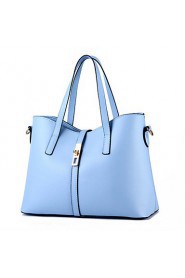 Women's Fashion Casual Vintage Solid PU Leather Messenger Shoulder Bag/Totes