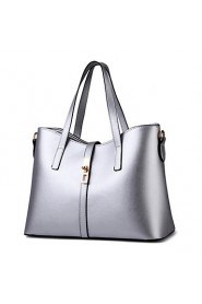 Women's Fashion Casual Vintage Solid PU Leather Messenger Shoulder Bag/Totes