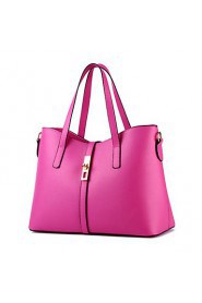 Women's Fashion Casual Vintage Solid PU Leather Messenger Shoulder Bag/Totes