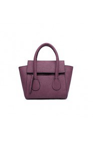 Women Formal / Office & Career Cowhide Tote Purple / Black