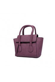 Women Formal / Office & Career Cowhide Tote Purple / Black