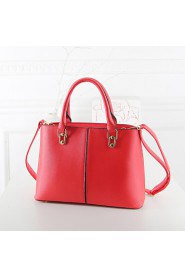 Women Formal / Casual / Office & Career / Shopping PU Tote Blue / Brown / Red / Black