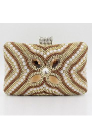 Women Metal Minaudiere Clutch / Evening Bag Gold / Silver / Black