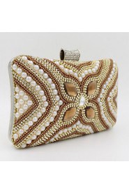 Women Metal Minaudiere Clutch / Evening Bag Gold / Silver / Black