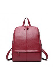 Women PU Bucket Backpack Pink / Blue / Black / Burgundy