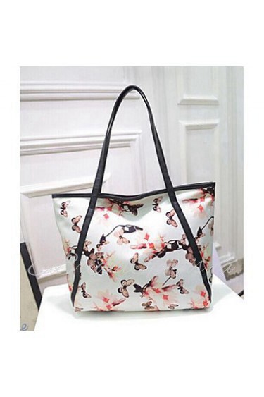 Women PU Shopper Tote White / Pink / Blue / Yellow / Black