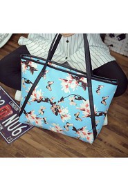 Women PU Shopper Tote White / Pink / Blue / Yellow / Black