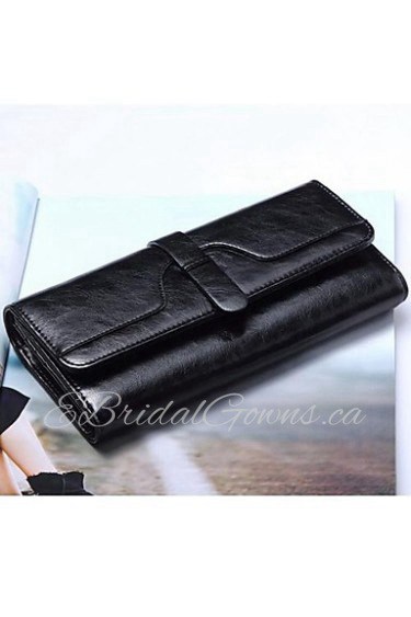 Fashion Women's Folded Wallet Genuine Leather Clutch Wallets Purse