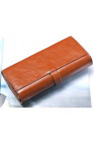 Fashion Women's Folded Wallet Genuine Leather Clutch Wallets Purse