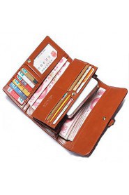 Fashion Women's Folded Wallet Genuine Leather Clutch Wallets Purse