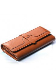 Fashion Women's Folded Wallet Genuine Leather Clutch Wallets Purse