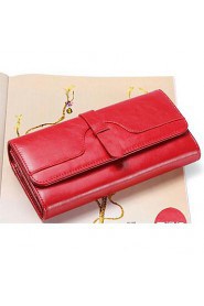 Fashion Women's Folded Wallet Genuine Leather Clutch Wallets Purse